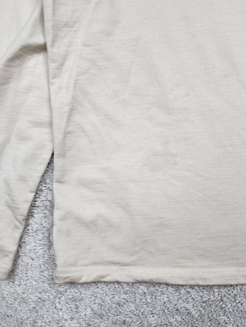 Peter Millar Performance Hoodie Mens Large L Beige Merino Wool Cream golf Lounge - Picture 3 of 8